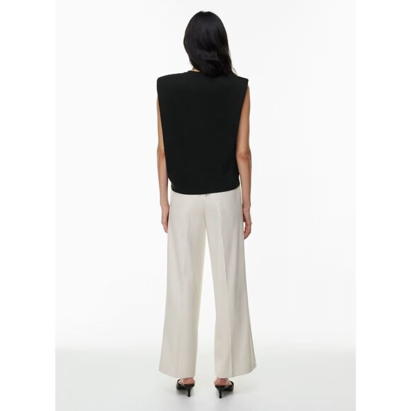 Lot of 2 Aritzia BABATON Black Grey Cotton Jersey Shoulder Pad T-Shirts, Size L - Picture 12 of 14